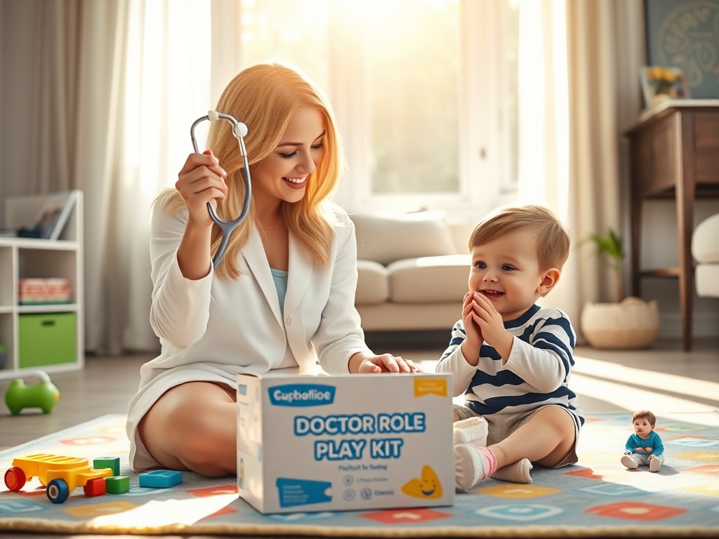 Doctor Role Play Kit with Real Stethoscope story 0
