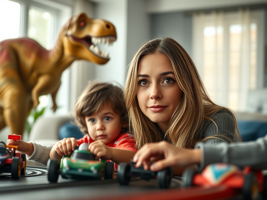Dinosaur Race Track Set story 1