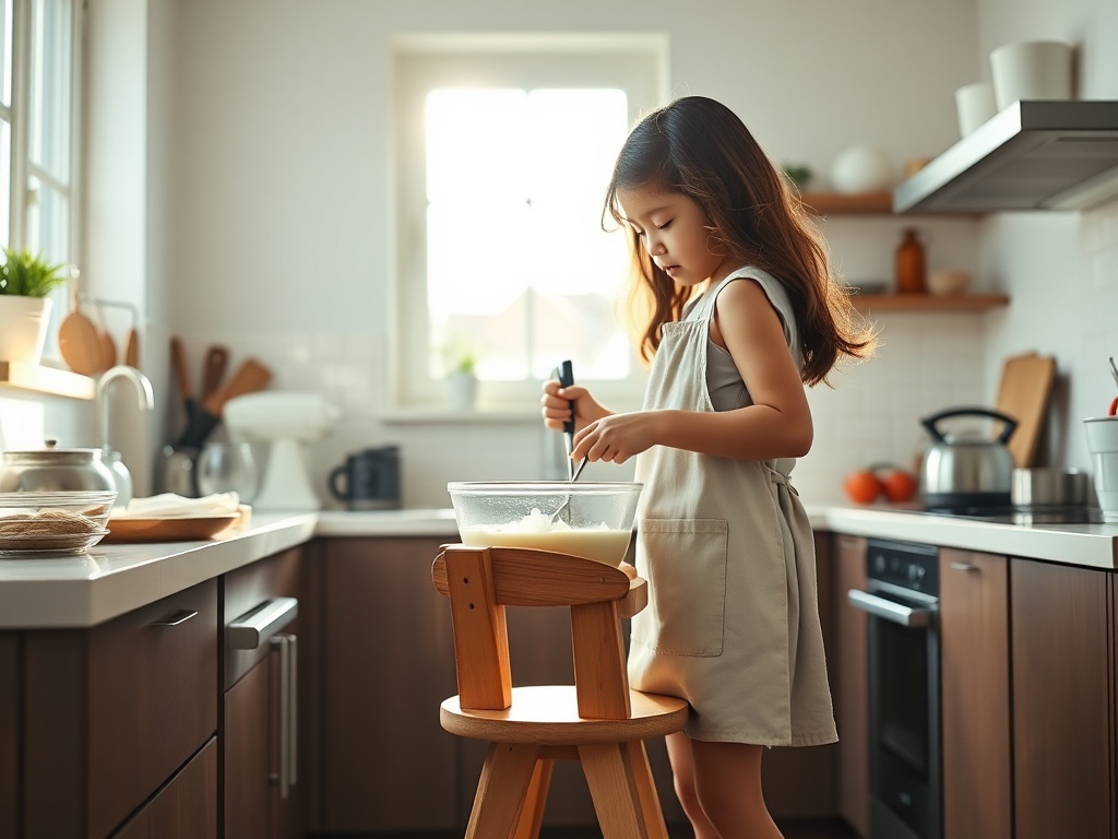 Wooden Kitchen Helper Stool story 0