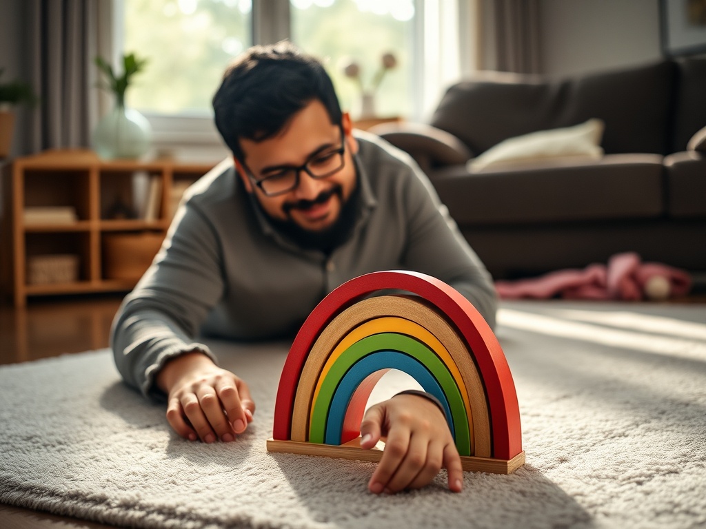Wooden Rainbow Stacker story 1