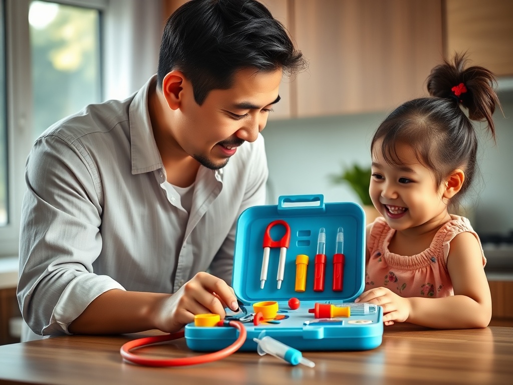 Doctor Role Play Kit with Real Stethoscope story 0